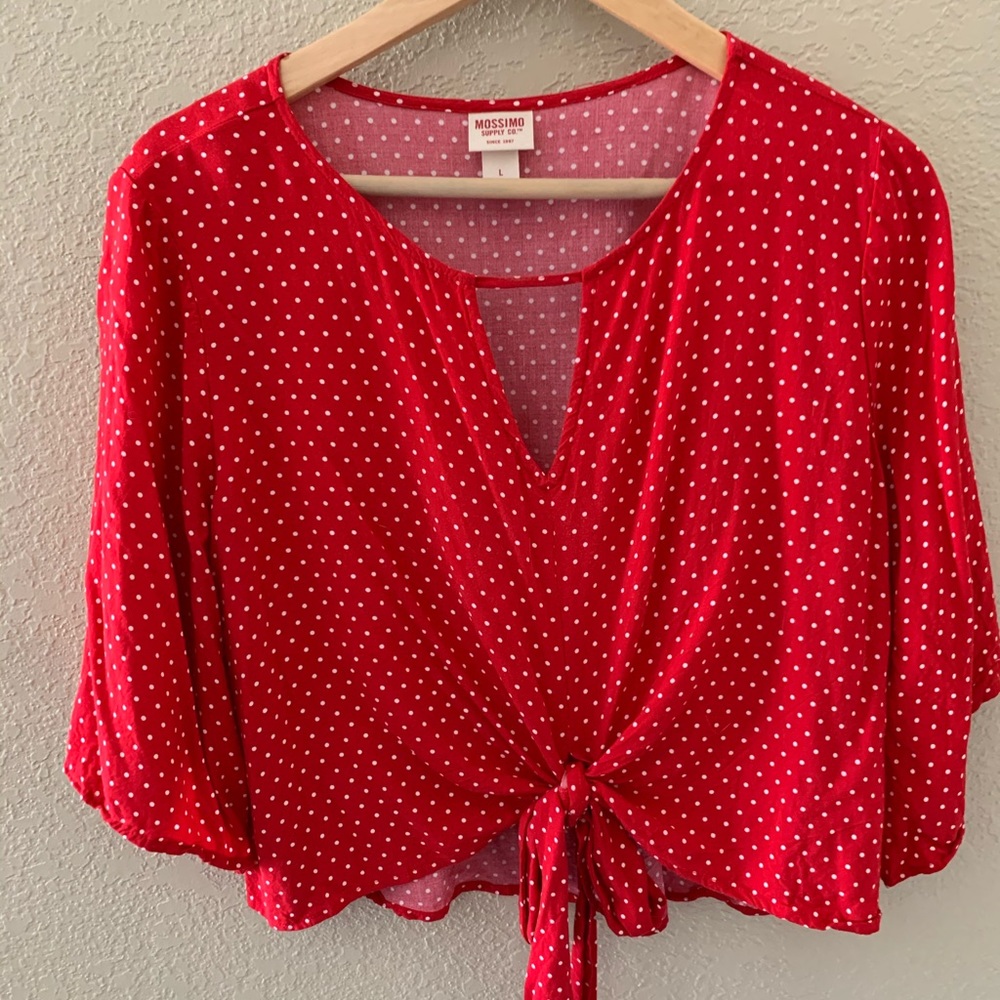 Red Polka Dot Crop Top